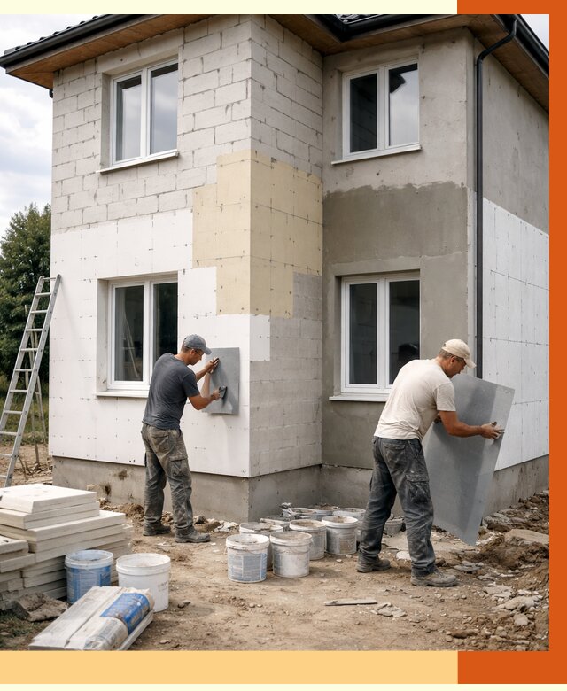 Утепление дома из газобетона в Клине от 4303 руб./м² — заказать у ТепломастерКли